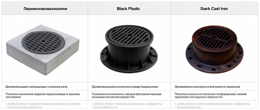 Бетонные vs пластиковые vs чугунные дождеприёмники: что выбрать для объекта